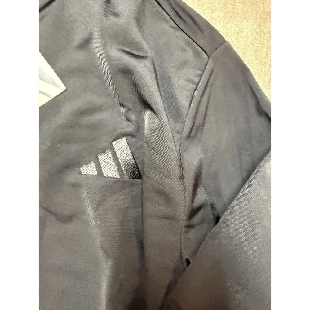 adidas Men's Black Track Jacket Zip Closure Long Sleeve L/G 100% Polyester